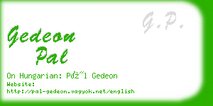 gedeon pal business card